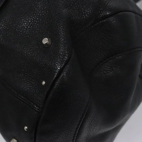 Chloe Mr Paddington Hand Bag Leather Black Silver Auth 113730V - Picture 9 of 15
